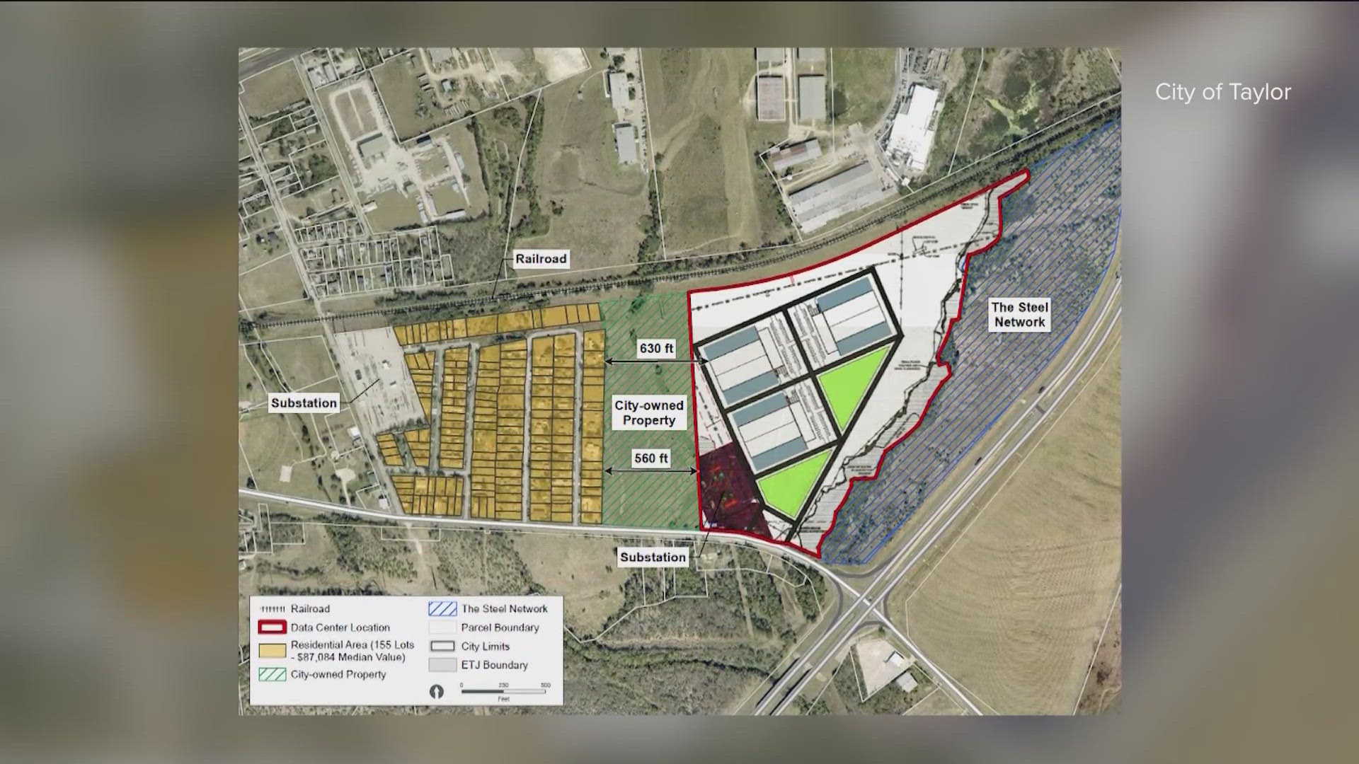 Plans to build a massive data center are dividing the people that live in the growing city of Taylor.