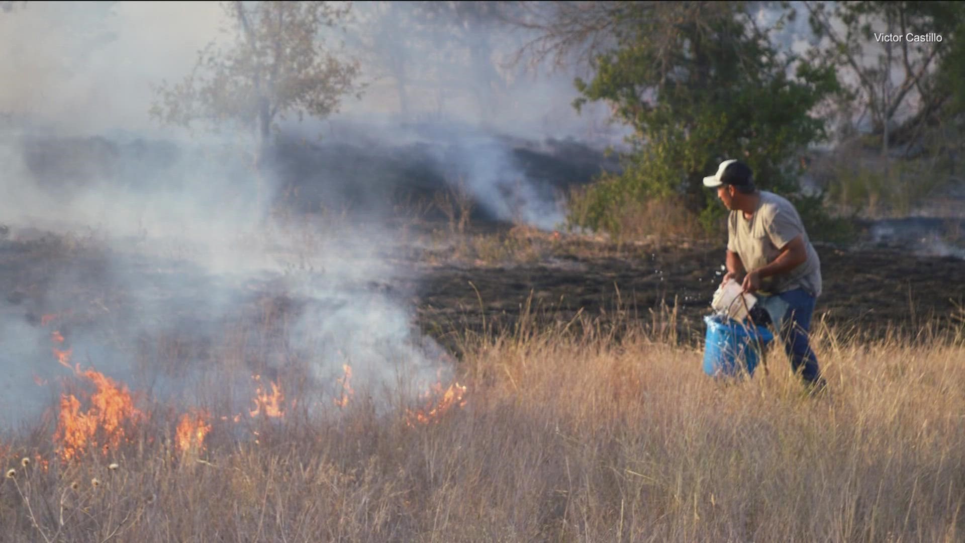 Williamson County crews, along with 13 other emergency service agencies, had to work together to put the fire out.