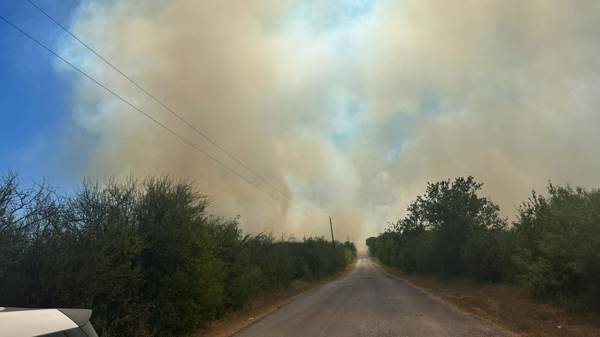 At around 3:30 p.m., the Caldwell County Sheriff’s Office said the fire was burning off Dickerson Road, southwest of Lockhart.