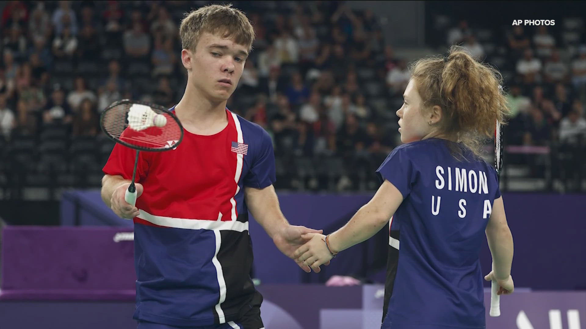 Miles Krajewski and Jayci Simon won against two players from China in the mixed doubles category.