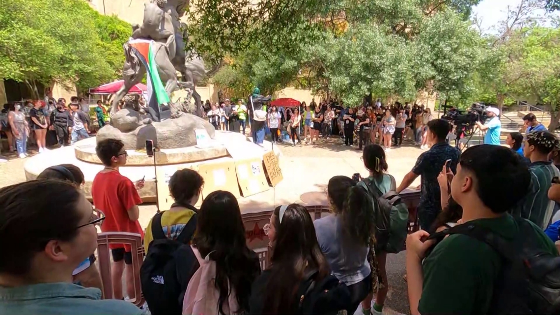 Texas State University protest: Pro-Palestine sit-in on Monday | kvue.com