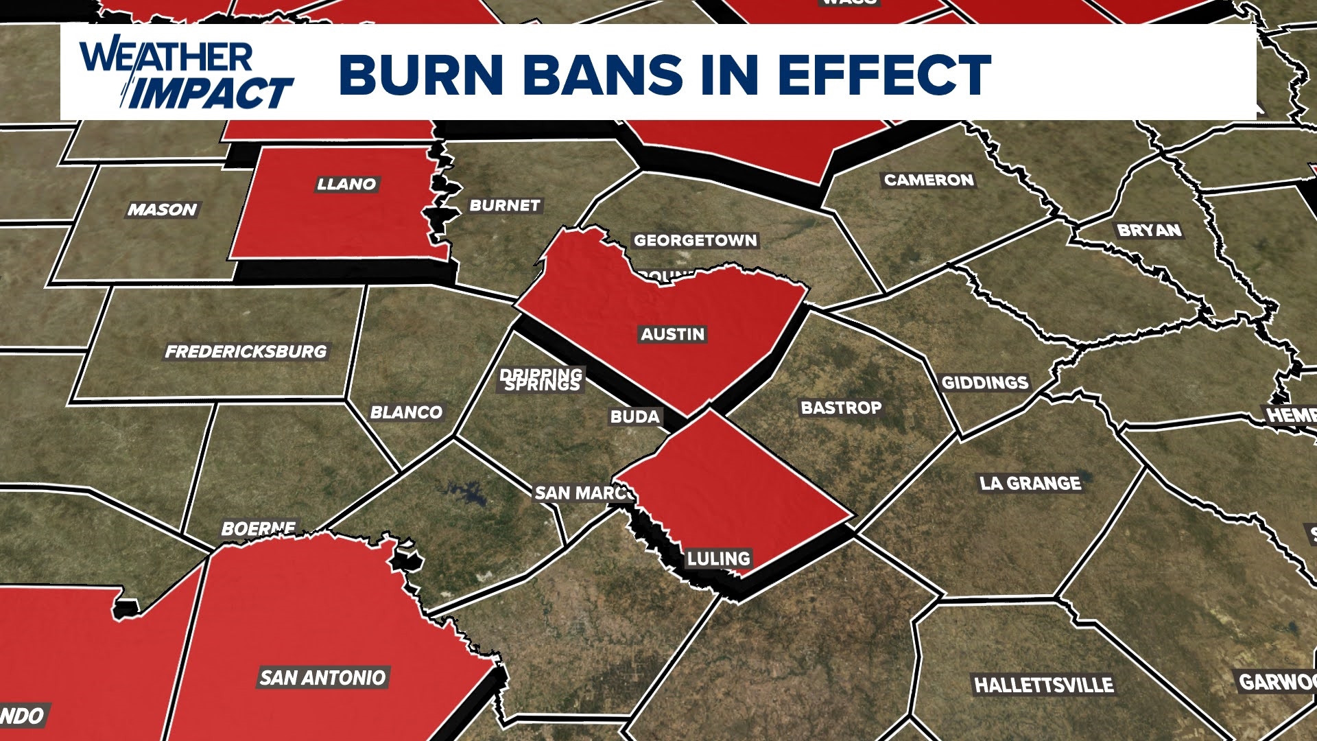 The burn ban will be in effect for the next 14 days due to high temperatures and low humidity.