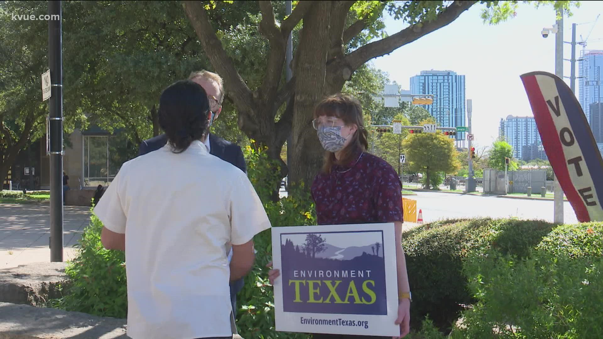 Members of the group delivered petitions on the subject to the Austin City Council Wednesday.