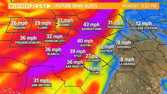 Austin Tx Weather Forecast Storms Possible To Start The Week