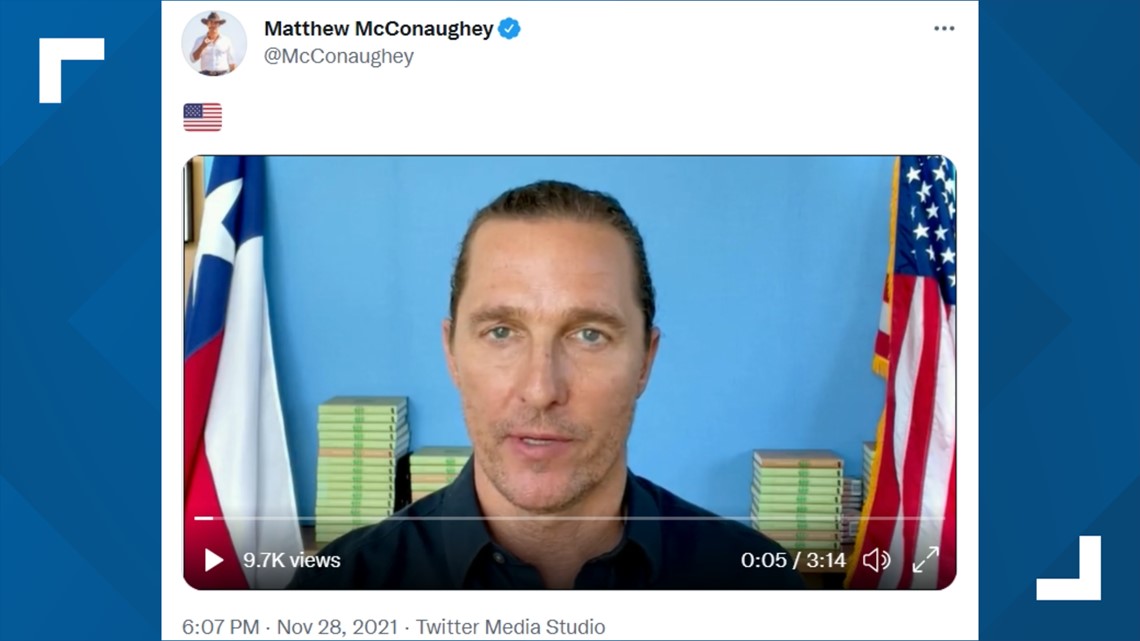 Matthew McConaughey Announces He's Not Running For Texas Governor ...