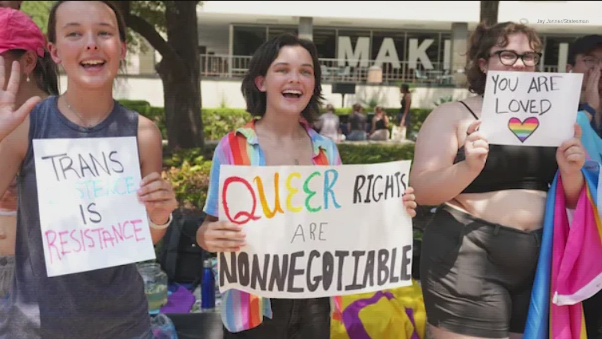 After reports of anti-LGBTQ protestors at multiple Austin ISD campuses and the University of Texas at Austin, UT students decided to reverse the hateful messages.