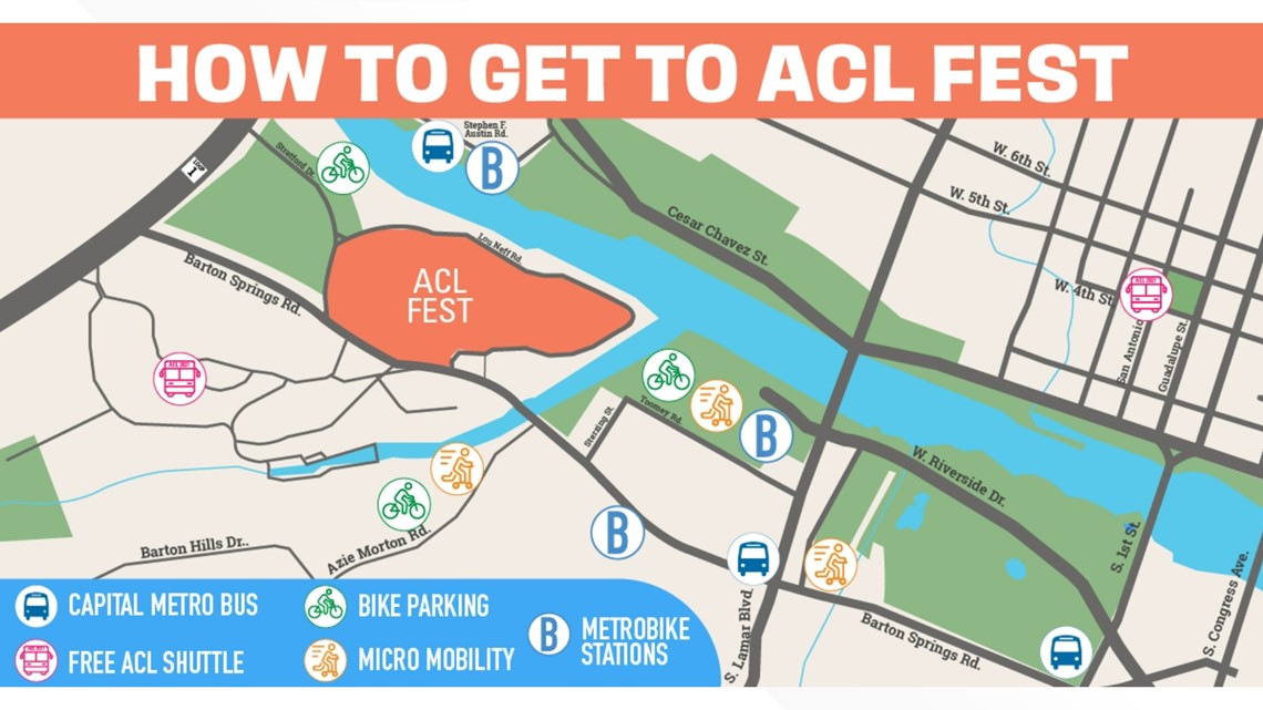 How to get to ACL Fest 2023 Shuttles, parking and more