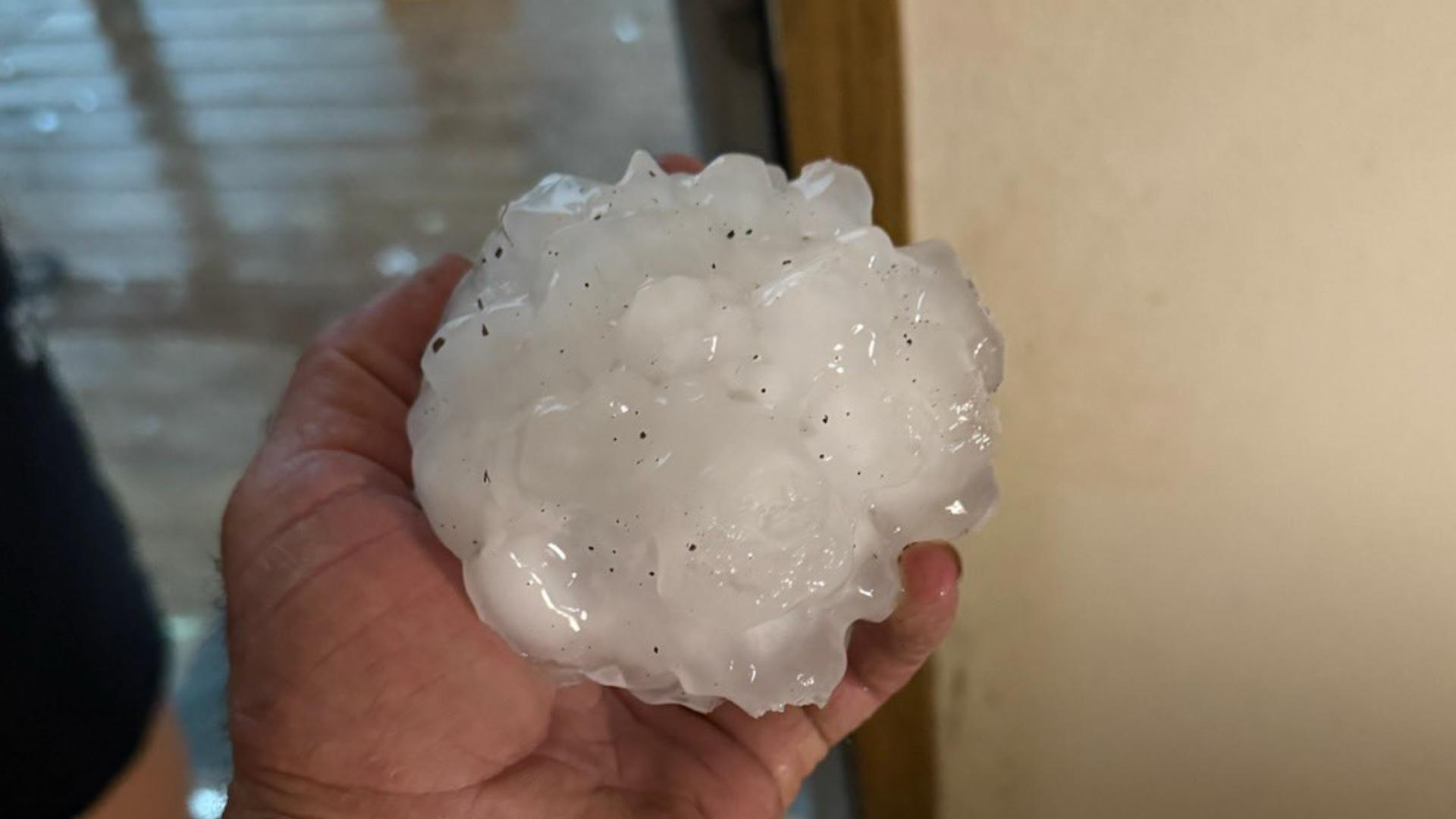 Some areas of Central Texas saw hail the size of baseballs and hen eggs.