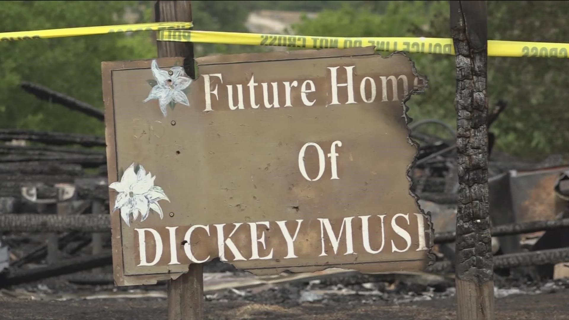 The historic home of Dr. James Lee Dickey was set to open as a museum, but a fire recently burned the house to the ground. But that's not stopping the community.