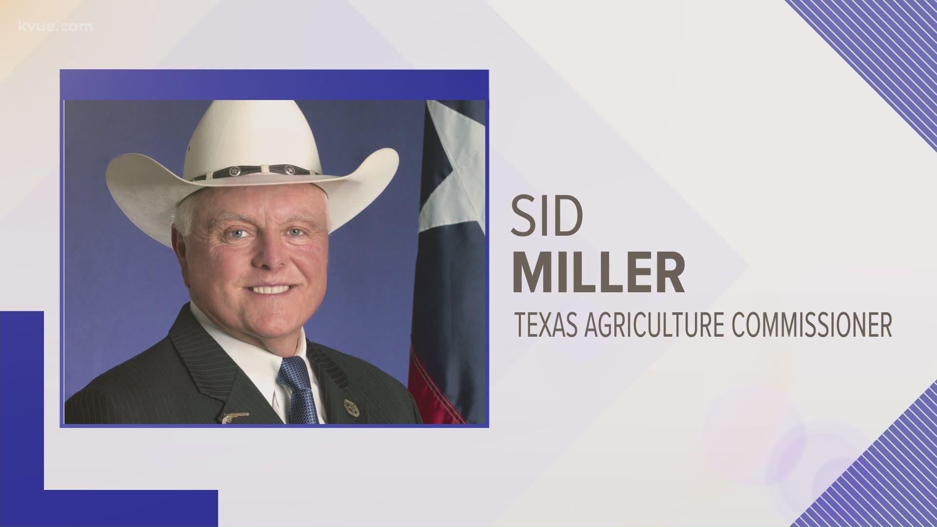 Texas Agriculture Commissioner Sid Miller announced Wednesday night that he has tested positive for COVID-19.