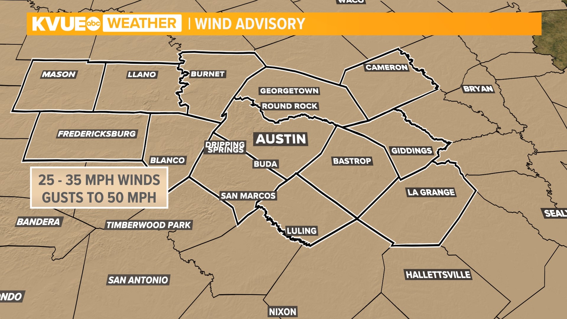 Austin weather forecast: Cold front to bring 50 mph winds | kvue.com