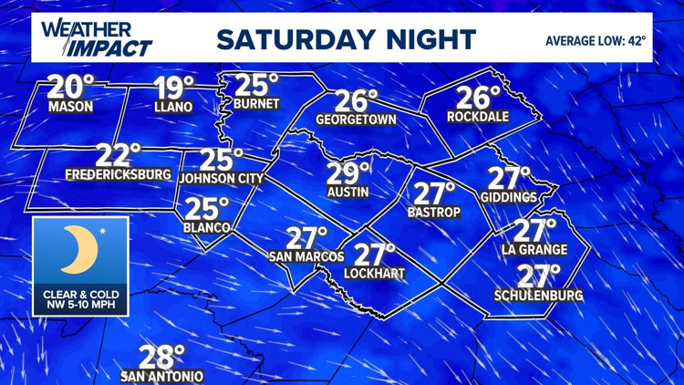 Weather Impact Alert | Widespread freeze Sunday morning | kvue.com