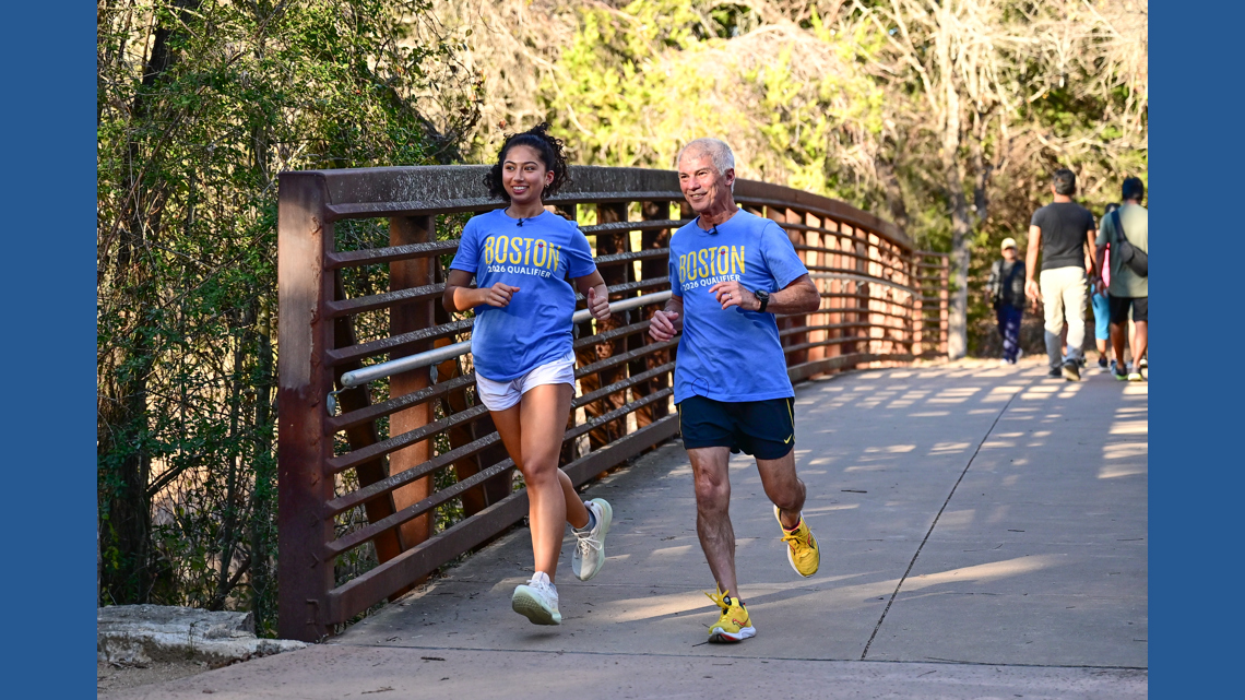 Grandfather and granddaughter qualify for the Boston Marathon Together