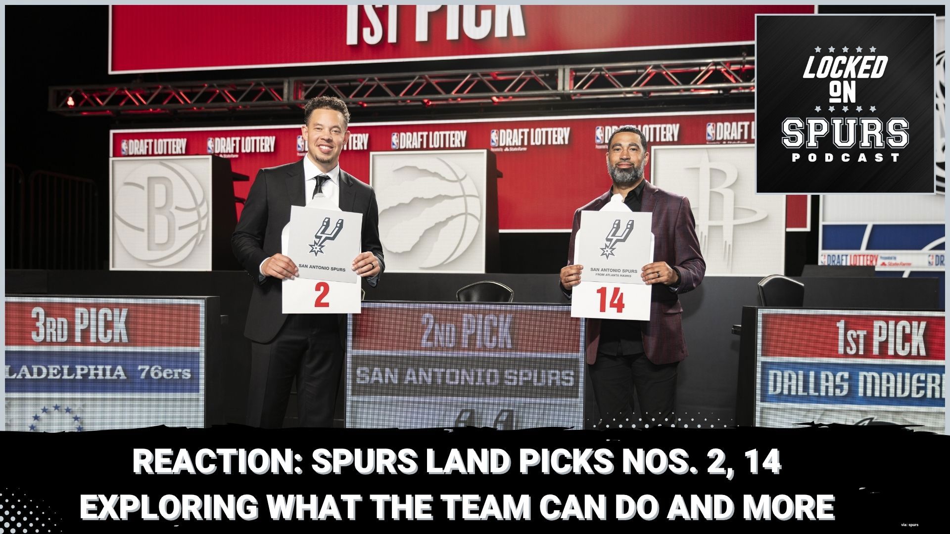 Spurs land picks Nos. 2 and 14 in the 2025 NBA Draft.