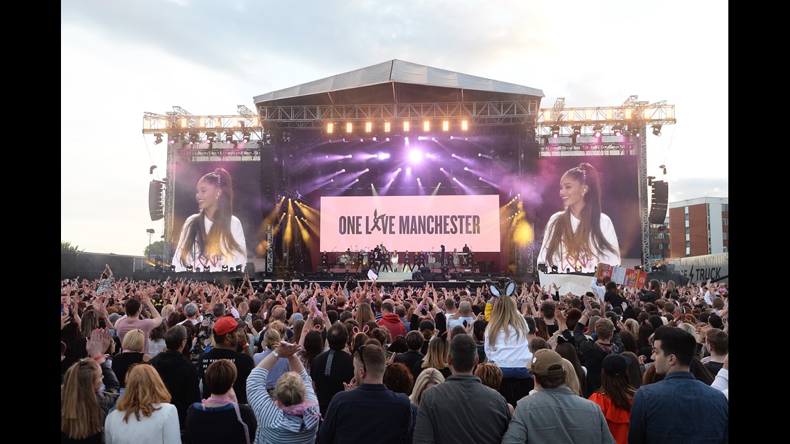 in shadow of attack grande leads studded manchester grande leads emotional one show for manchester kvue in shadow of attack grande leads studded manchester grande leads emotional one show for manchester kvue