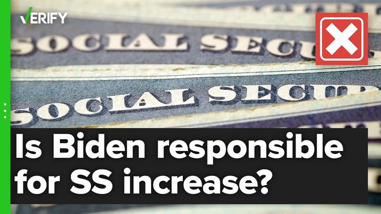 No, President Biden is not directly responsible for the largest Social Security benefit increase in 10 years