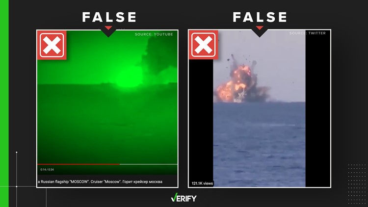 Fact-checking footage claiming to show recent attack on Russian warship Moskva