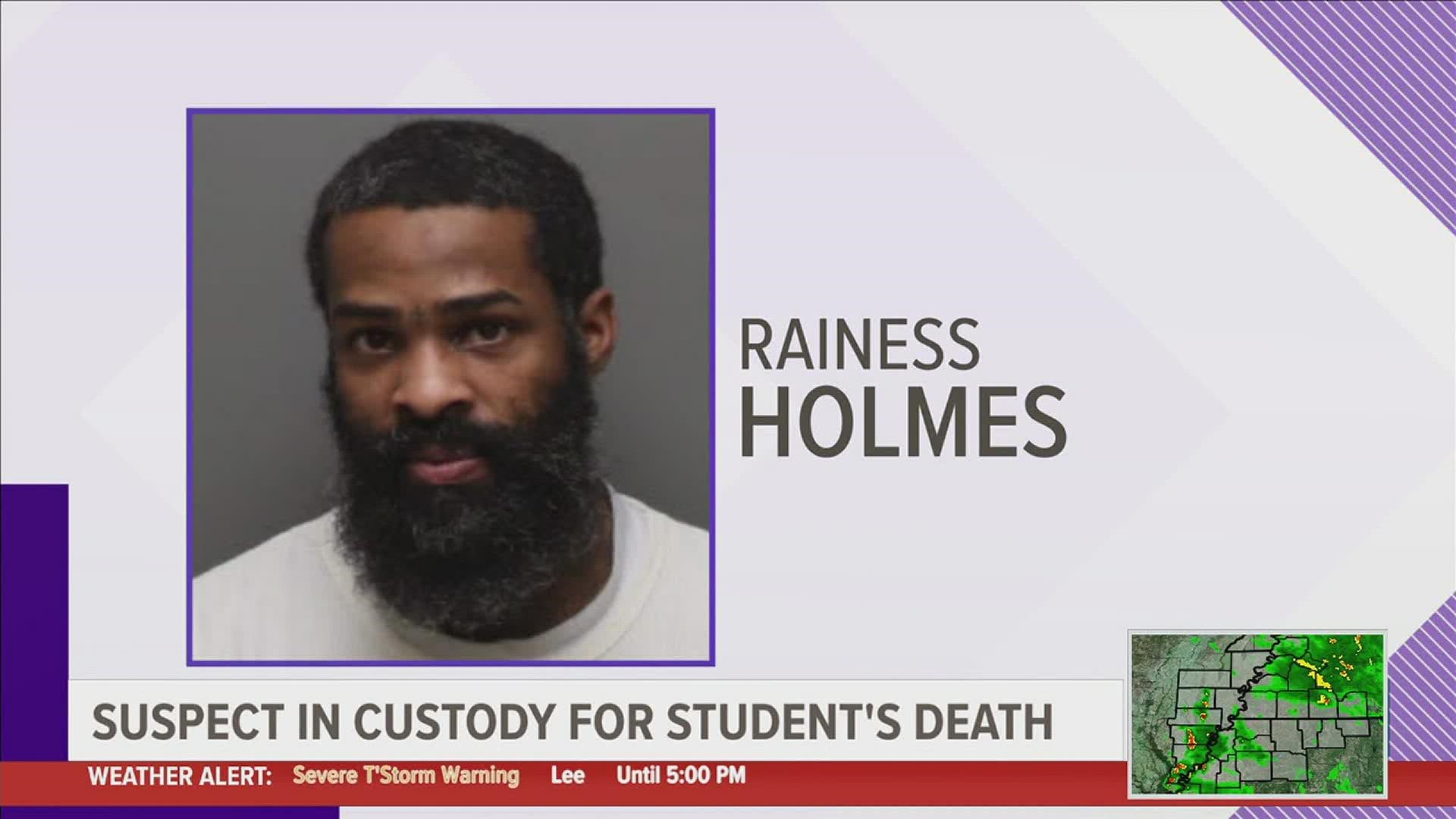 Investigators said U.S. Marshals arrested Rainess Holmes in the 3100 block of Powell Tuesday.