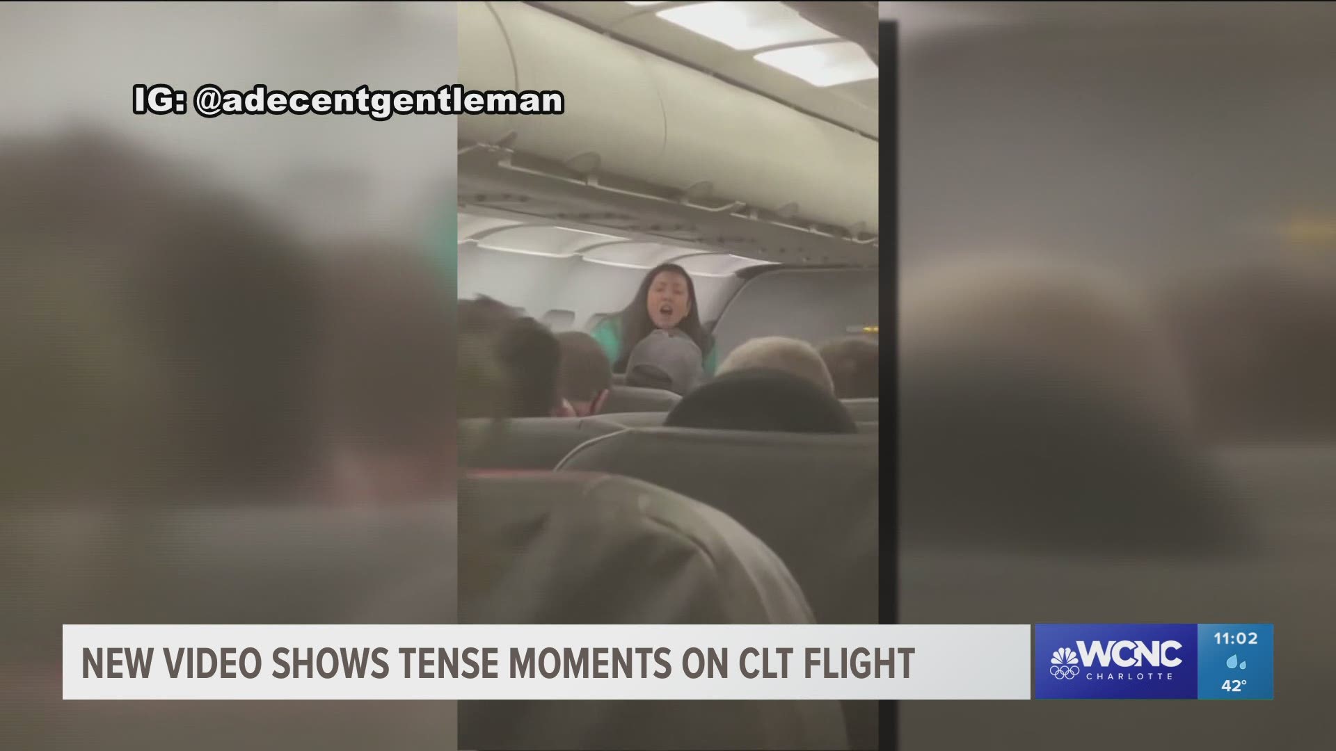 An outburst on an American Airlines flight from Charlotte to Washington, D.C. was caught on camera after a passenger refused to comply with face mask requirements.