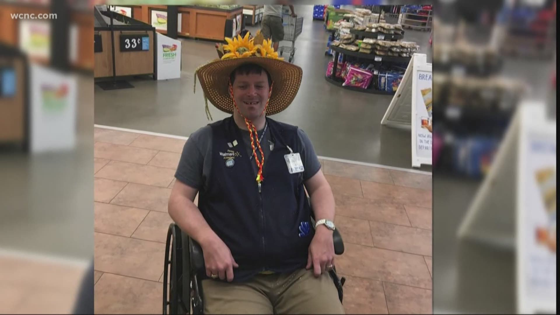 People are signing an online petition begging Walmart to let him keep his job, some writing they won't shop there if he goes. Walmart says they're extending the transition period while the store looks for a solution.