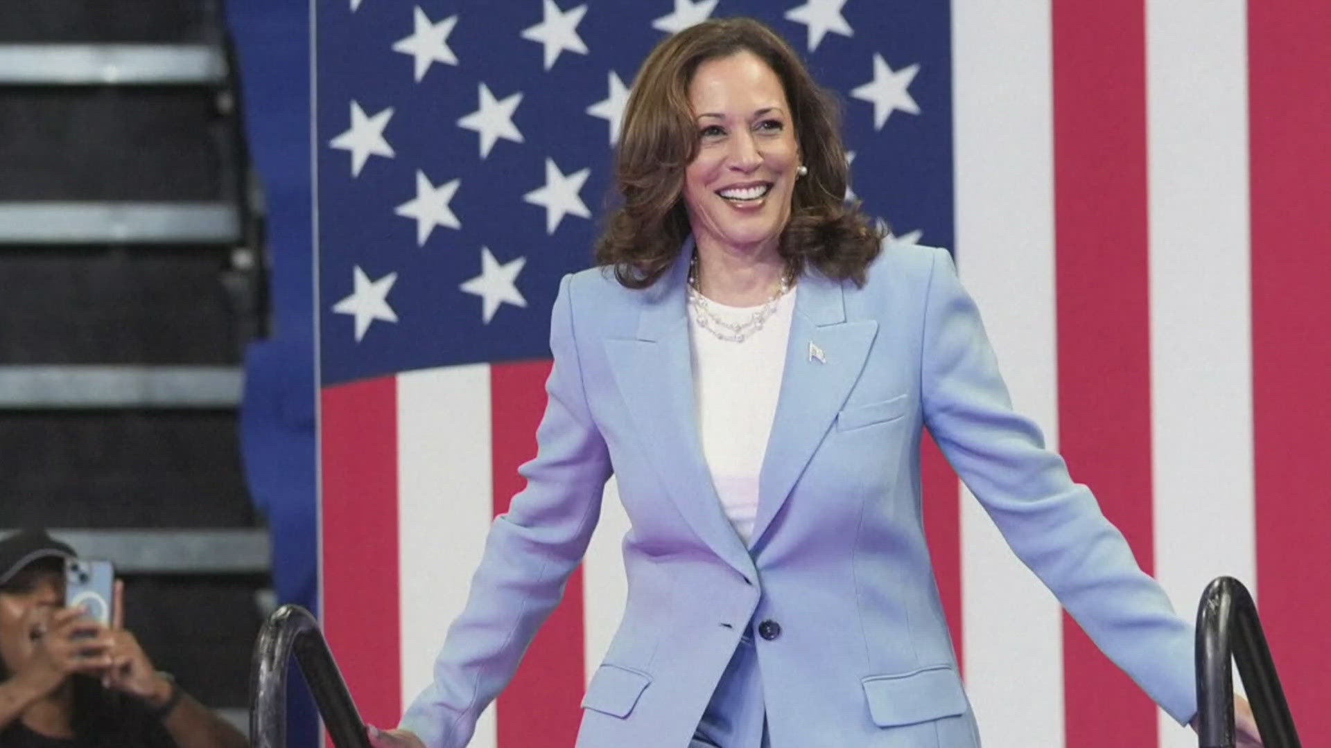 Vice President Kamala Harris said she would make her announcement Tuesday.