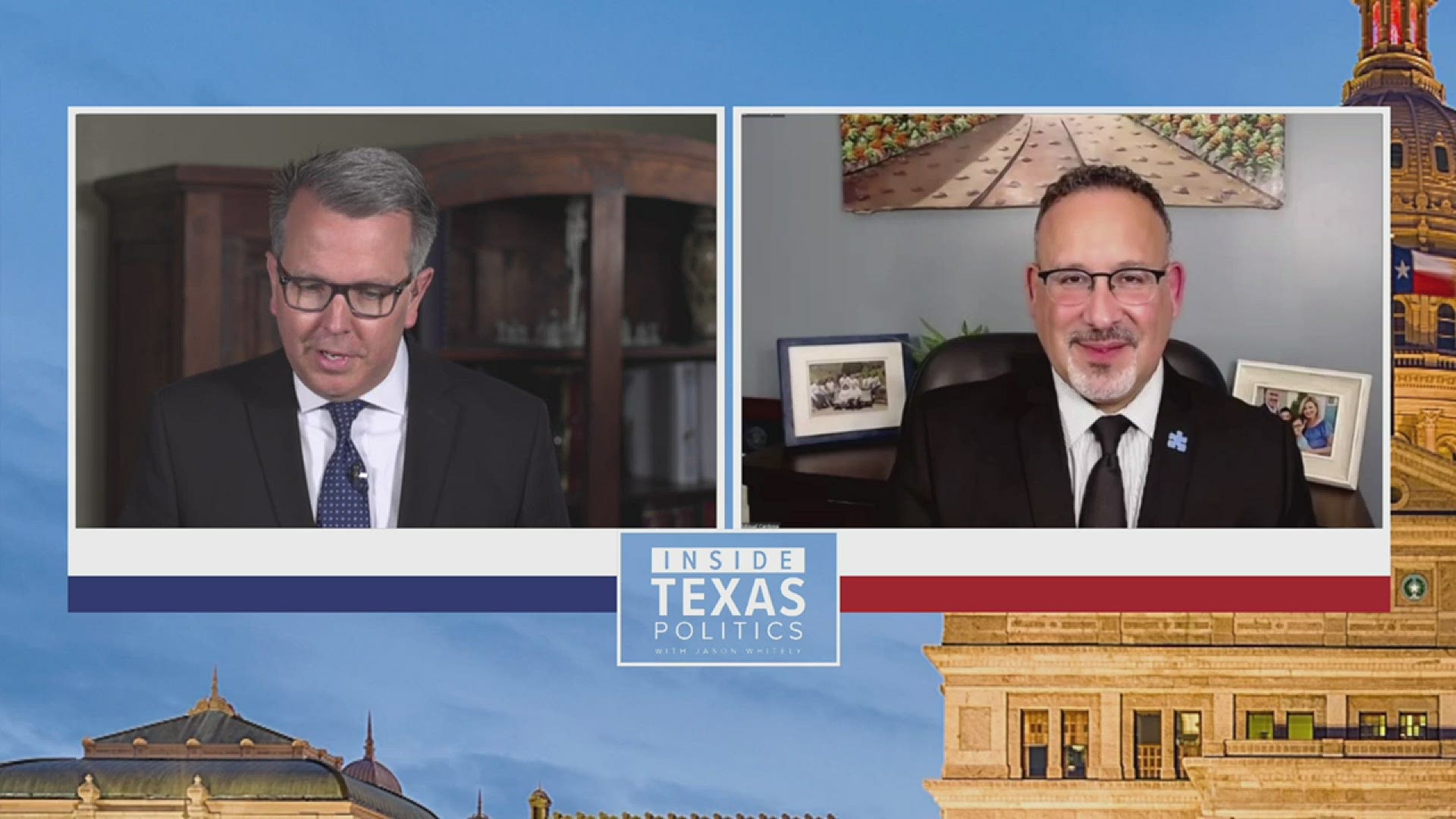Secretary Cardona appeared on Inside Texas Politics to discuss how the American Rescue Plan is infusing $12.4 billion dollars into Texas school districts.