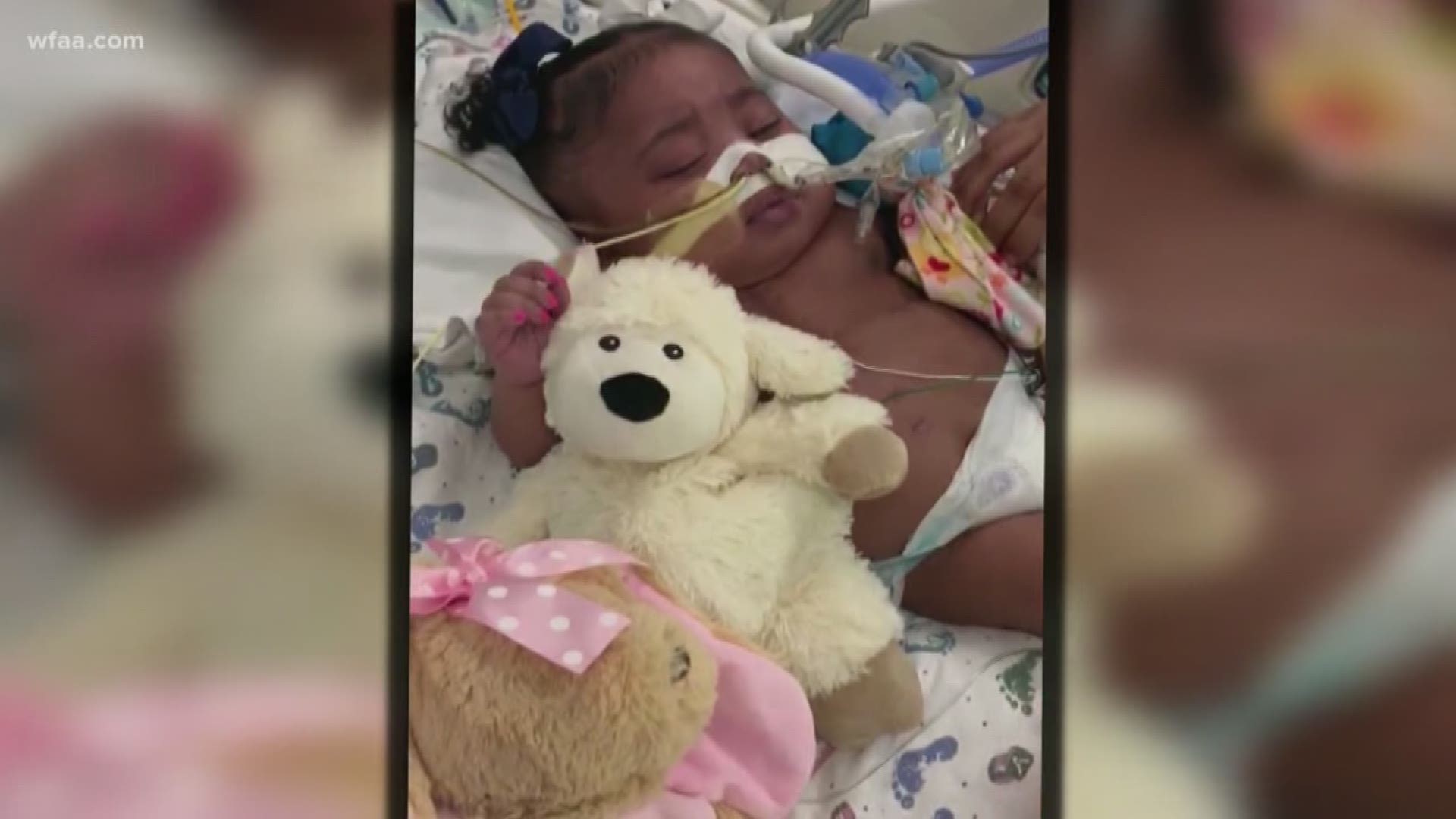 The family of 9-month-old Tinslee Lewis has been granted a temporary restraining order that will protect the baby from being taken off life support.