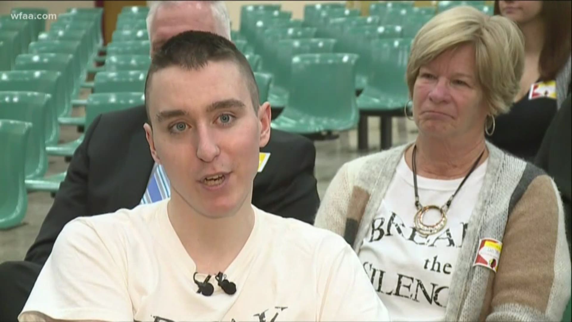 From Pennsylvania, a teen with terminal brain cancer announced Life High School Oak Cliff in Dallas as the winner of his Give a Child a Voice Fitness Center Giveaway