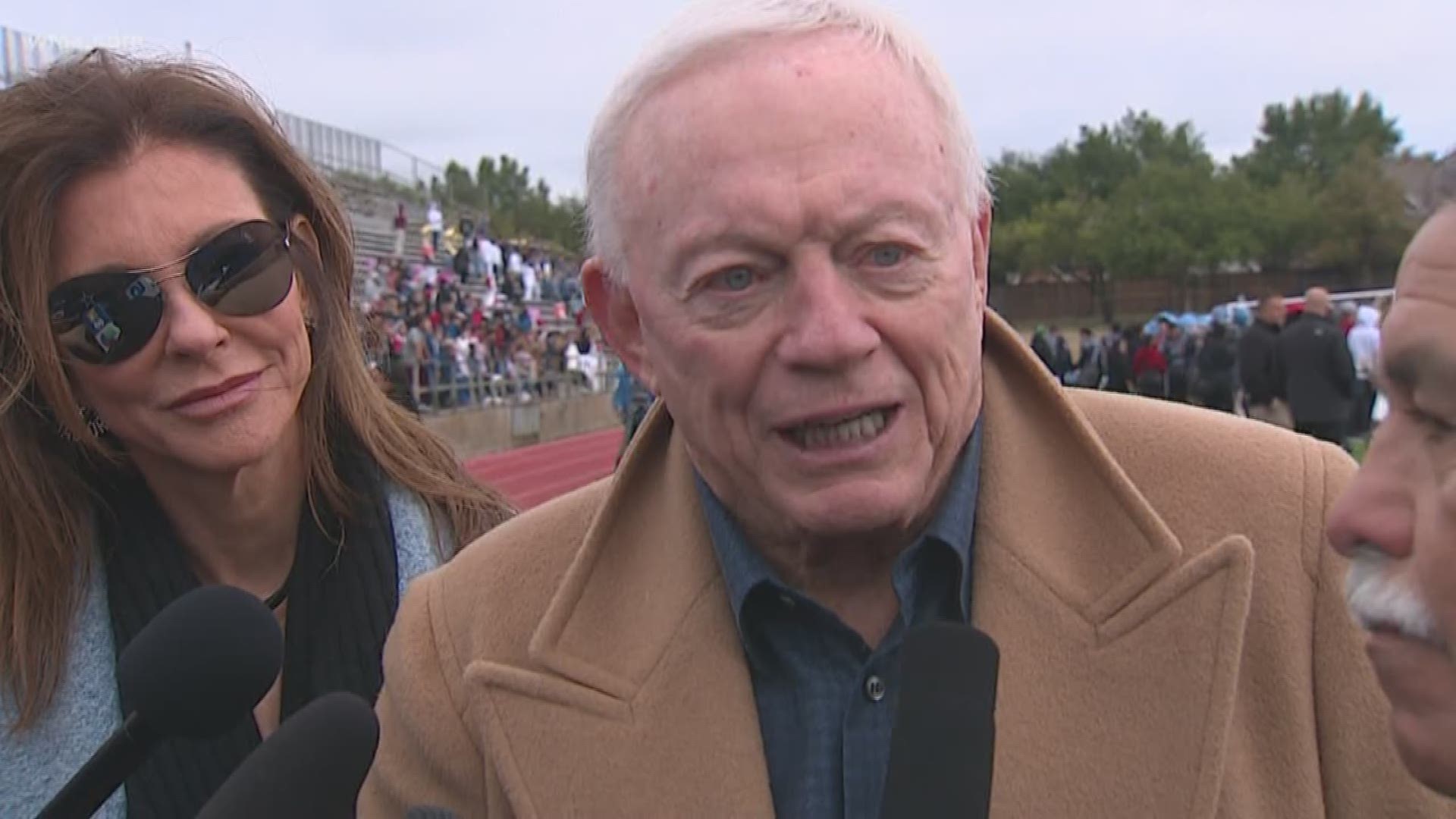 Dallas Cowboys Owner Jerry Jones donated $1 million. The athletics program will use the money to build a new athletic field, which was destroyed by Sunday's tornado.