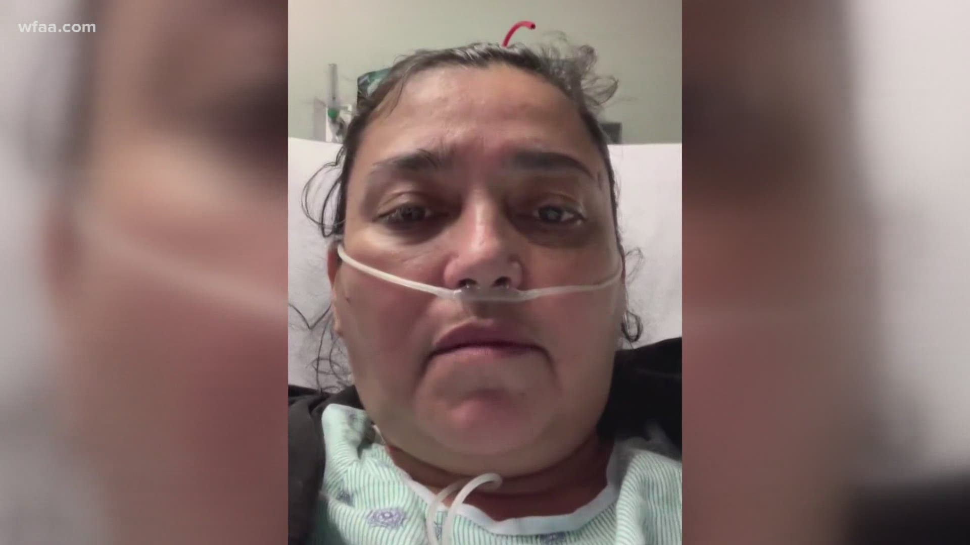 “I plead for everybody to stay home,” said Alexa Aregonez, whose 57-year-old mother was hospitalized with COVID pneumonia.