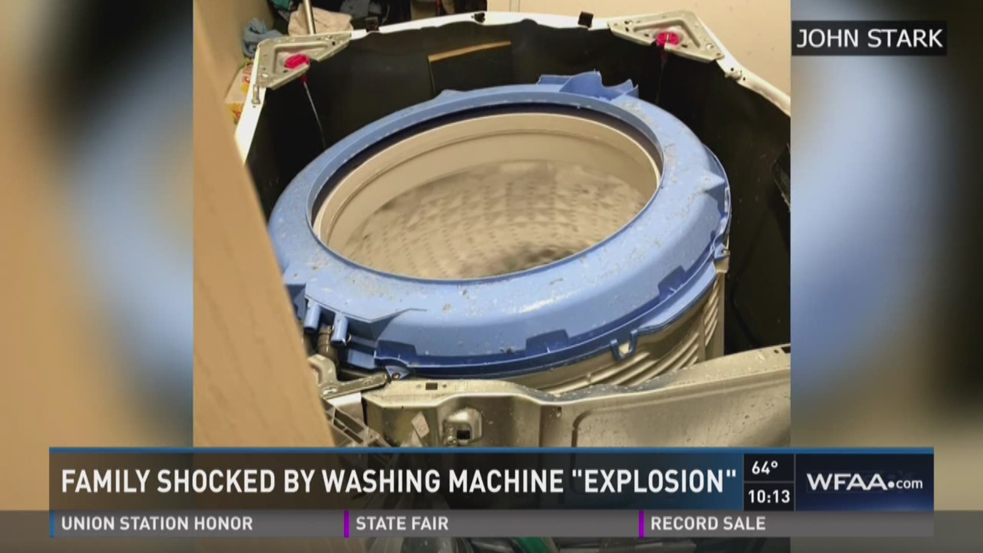 Samsung washing machine explodes in Plano home