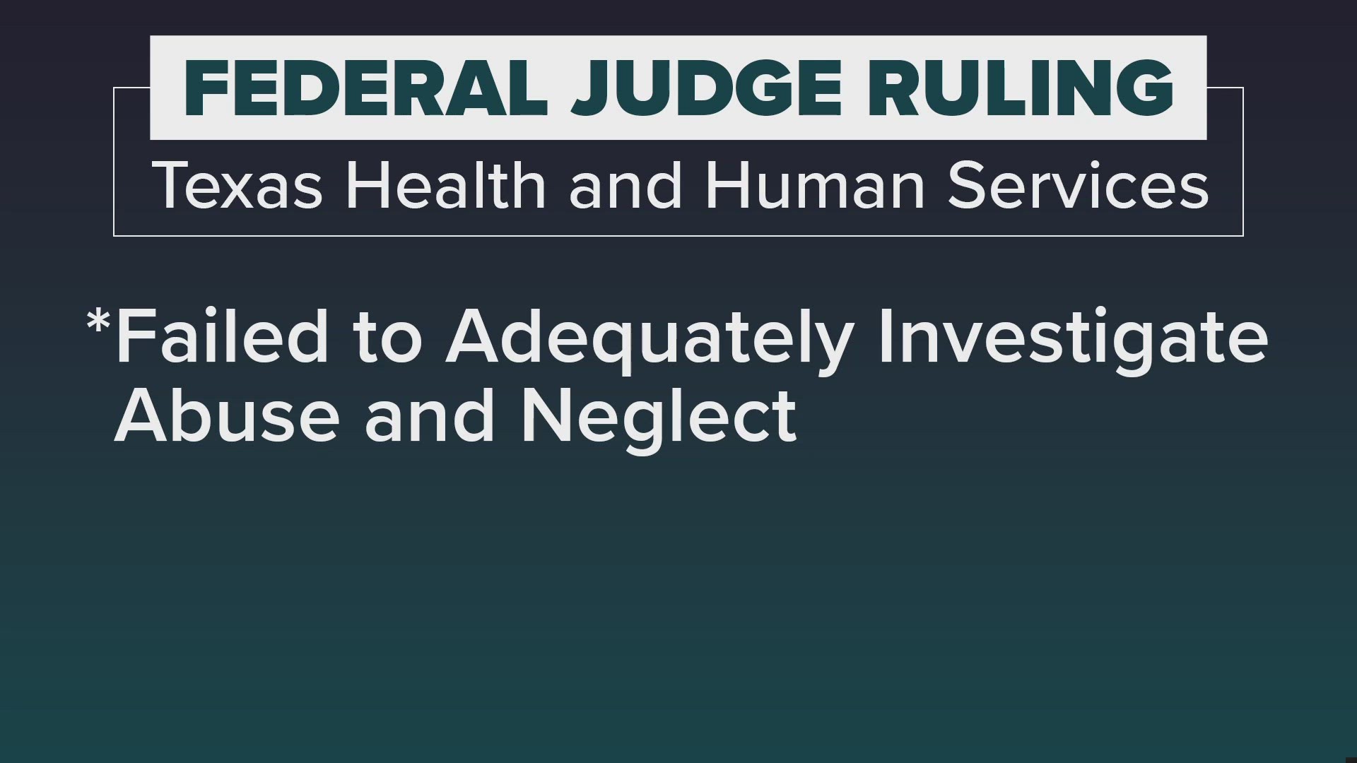 A judge ruled the agency is is in contempt of court for failing to properly investigate allegations of abuse and neglect by children in the state's custody.