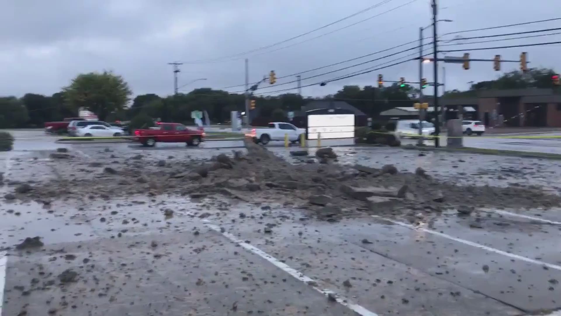 The lightning strike happened early Wednesday morning as storms moved through the area.