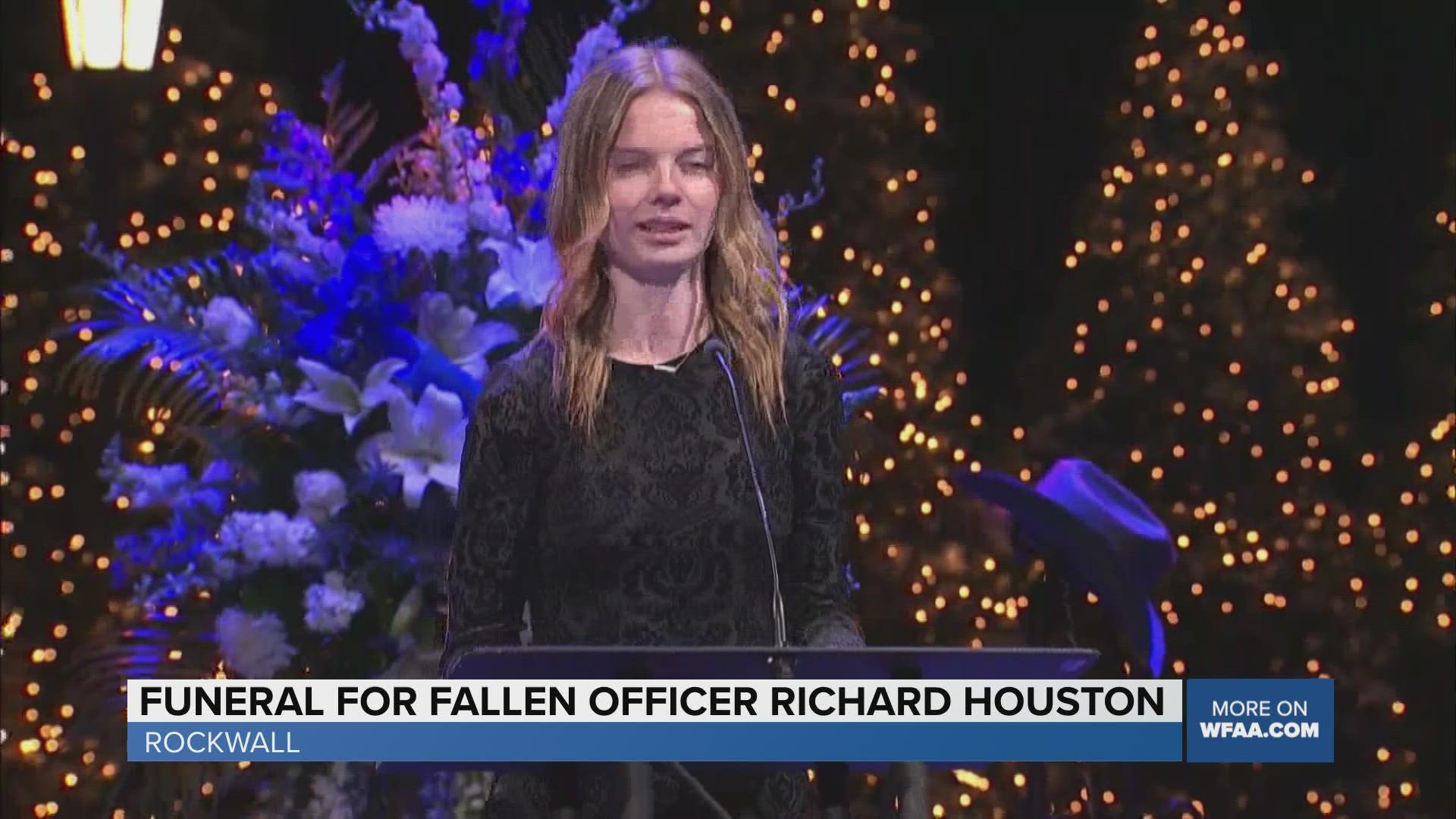 Officer Richard Houston's daughter remembered the last text he sent her.
