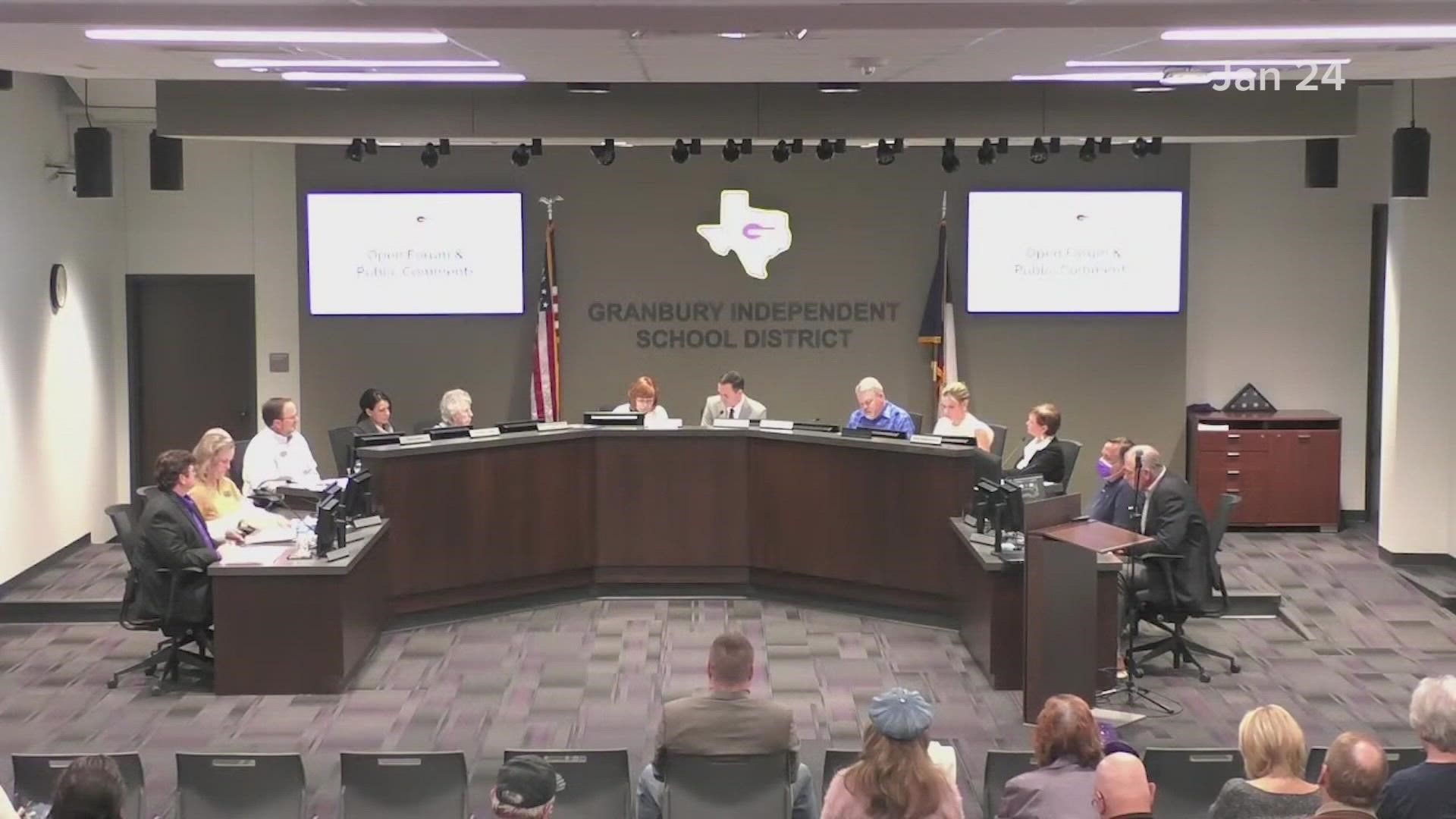 The U.S. Department of Education's civil rights division is investigating Granbury ISD.
