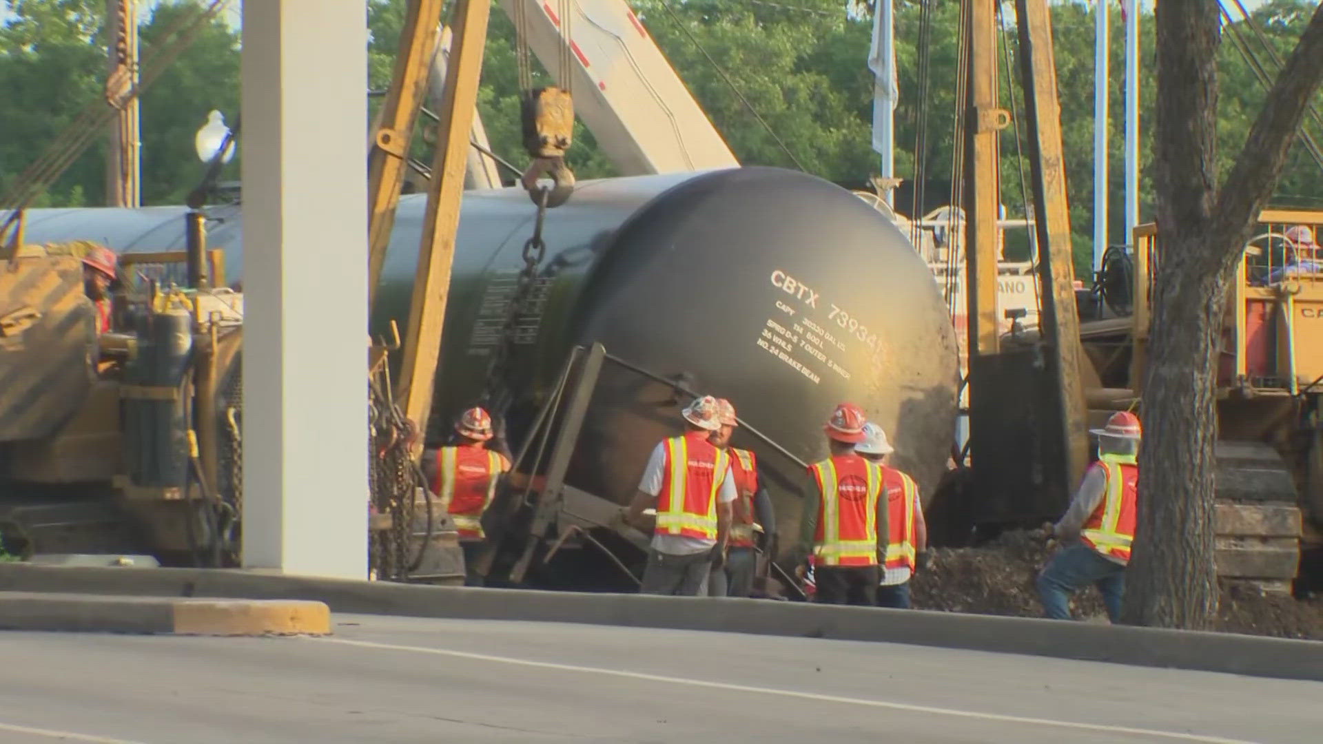 Crews are working to clear the train. 
