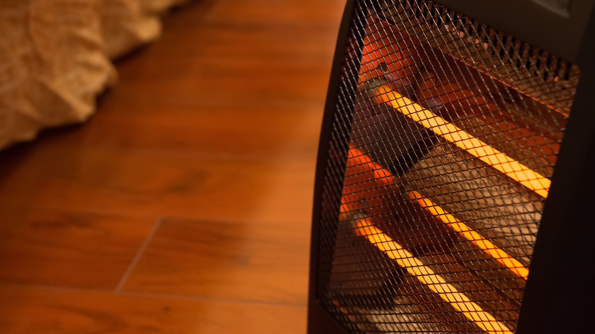 Space heaters must be kept three feet or more away from anything flammable. 