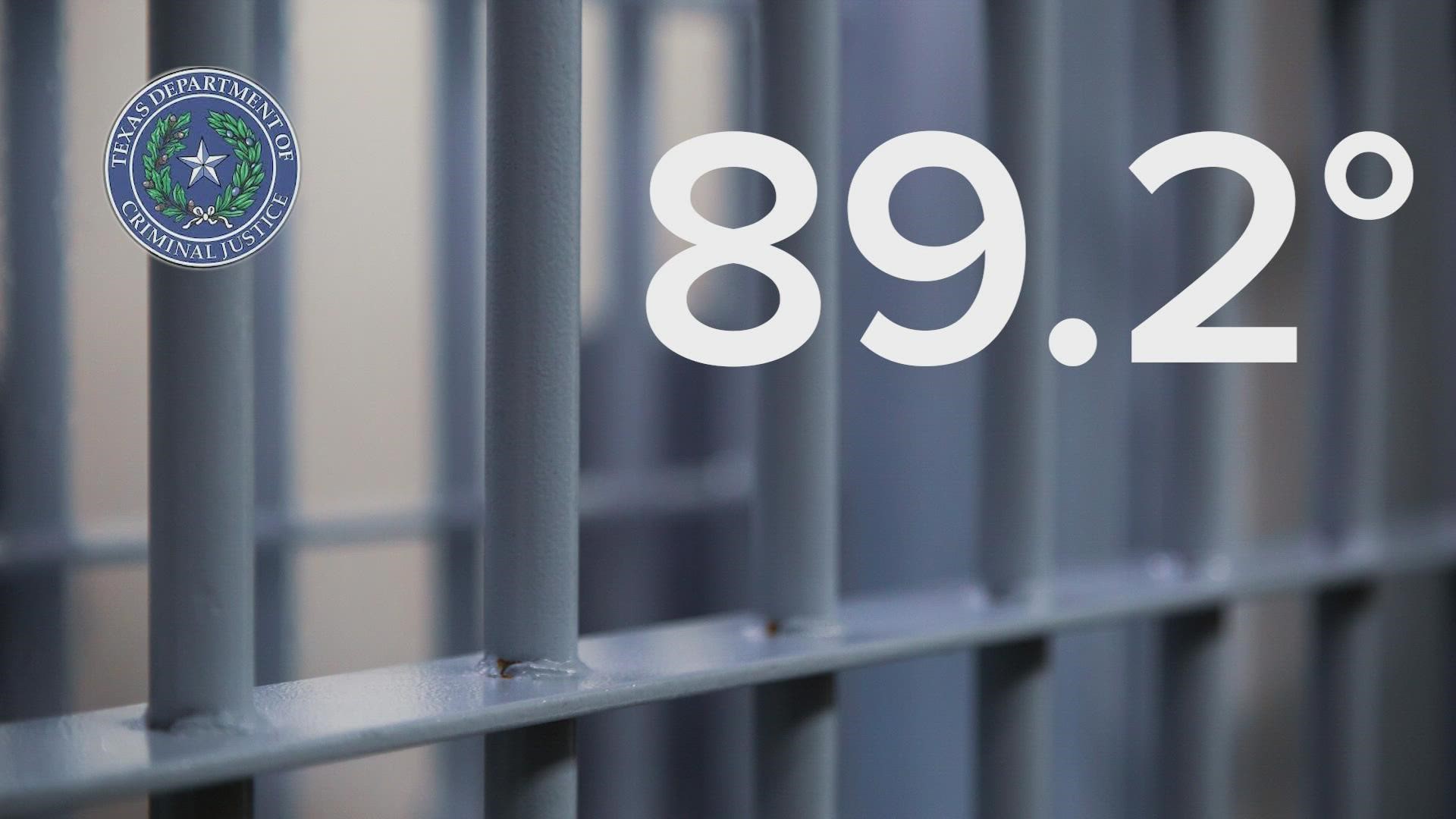 Texas is one of at least 13 states that does not have universal air-conditioning in its state prisons.