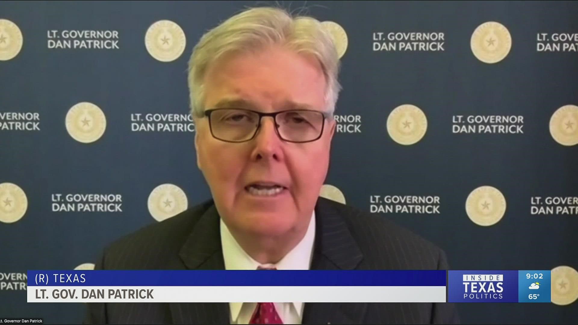 Lt. Gov. Dan Patrick joined Inside Texas Politics for a discussion on redistricting and the new Texas abortion law.