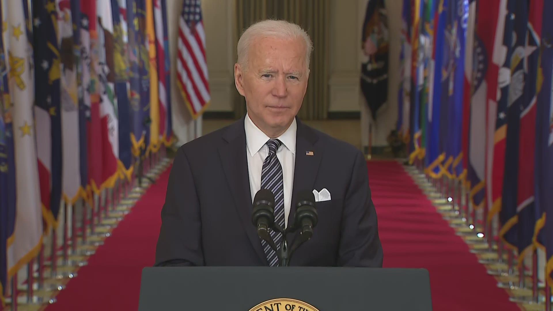 President Joe Biden announced Thursday that he is directing states to ensure that all adults will be eligible to get the COVID vaccine by May 1.