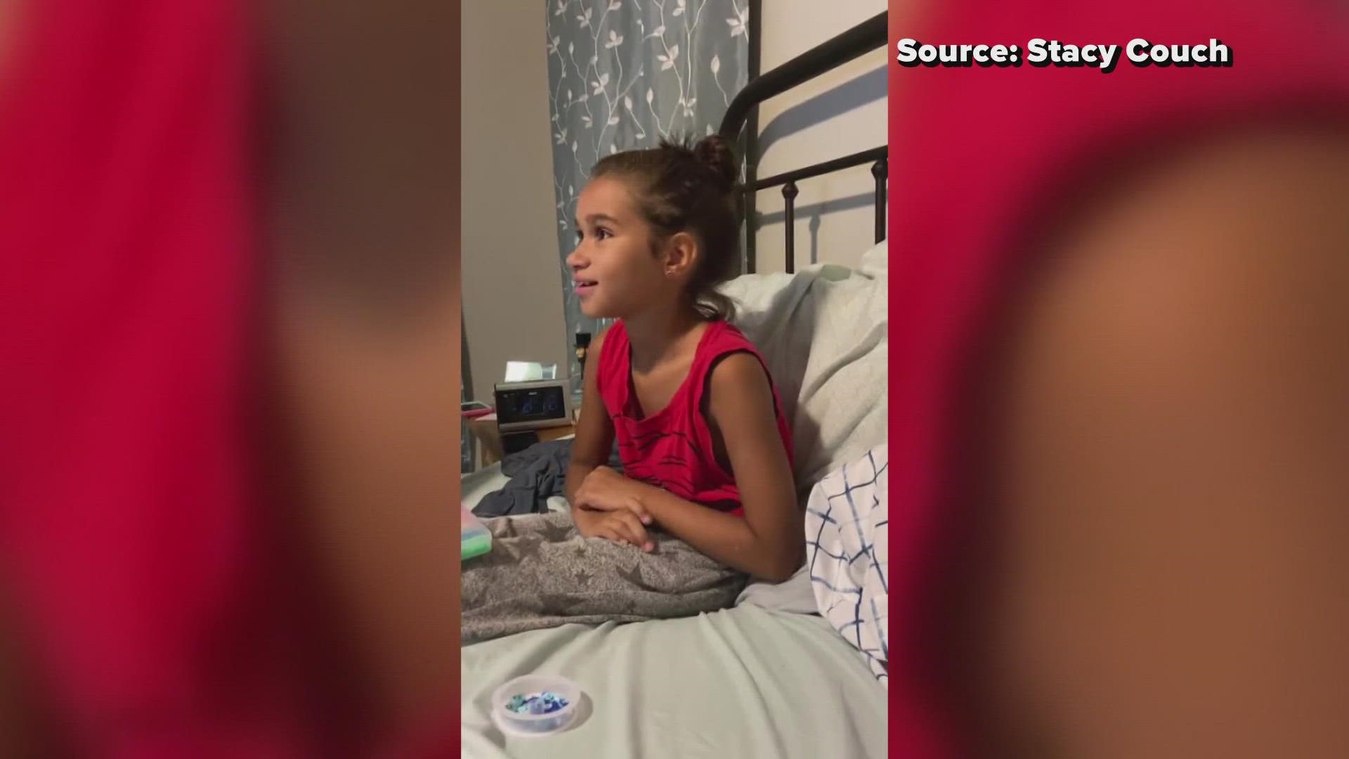 The Couch family adopted Makayla when she was a baby. It warmed their heart to watch her react to a live-action Disney princess that looks like her.