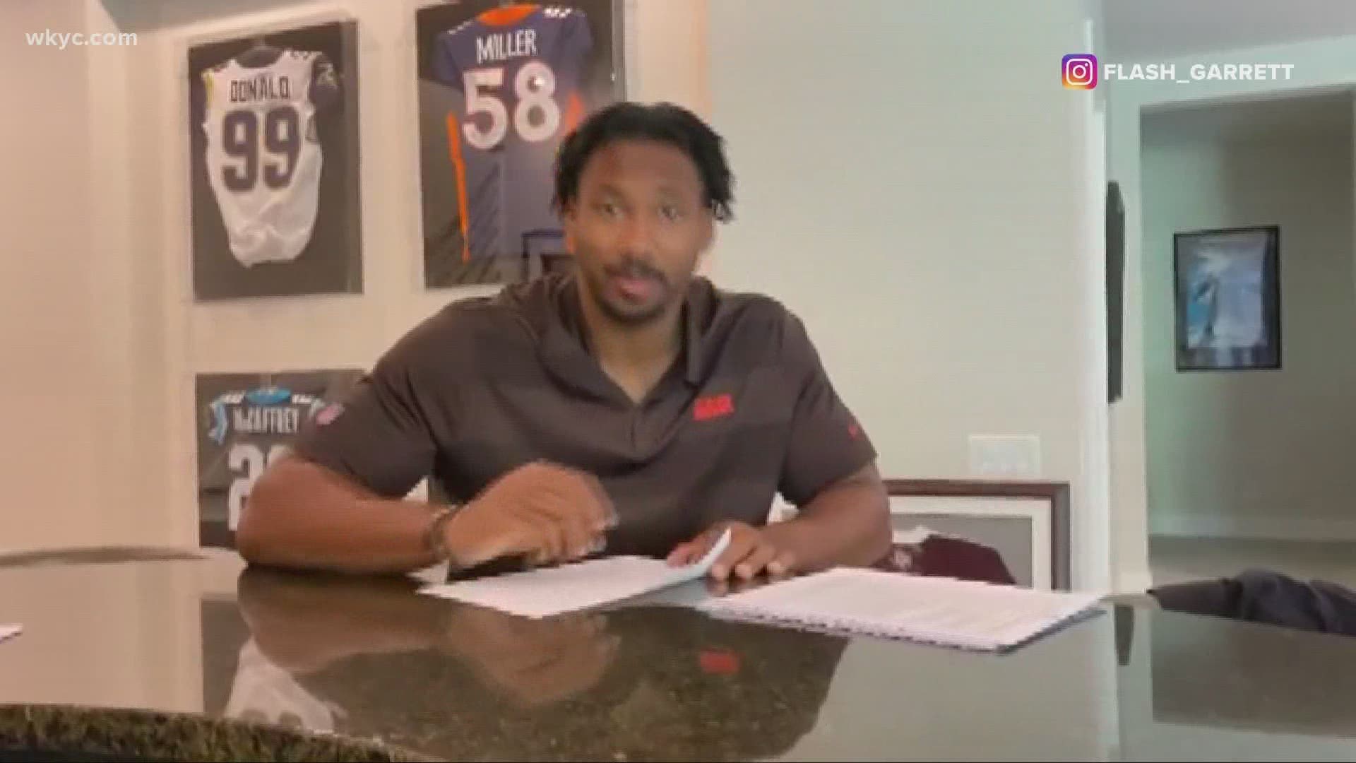 It's now official!  Myles Garrett just signed a 125-million dollar contract with the Cleveland Browns. He shared a video of himself signing the deal on Instagram.