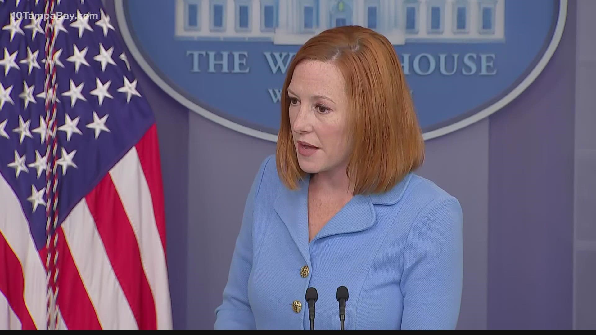 The White House is following Florida schools' decisions to implement masks and is supportive of districts and schools who are following mask protocol.