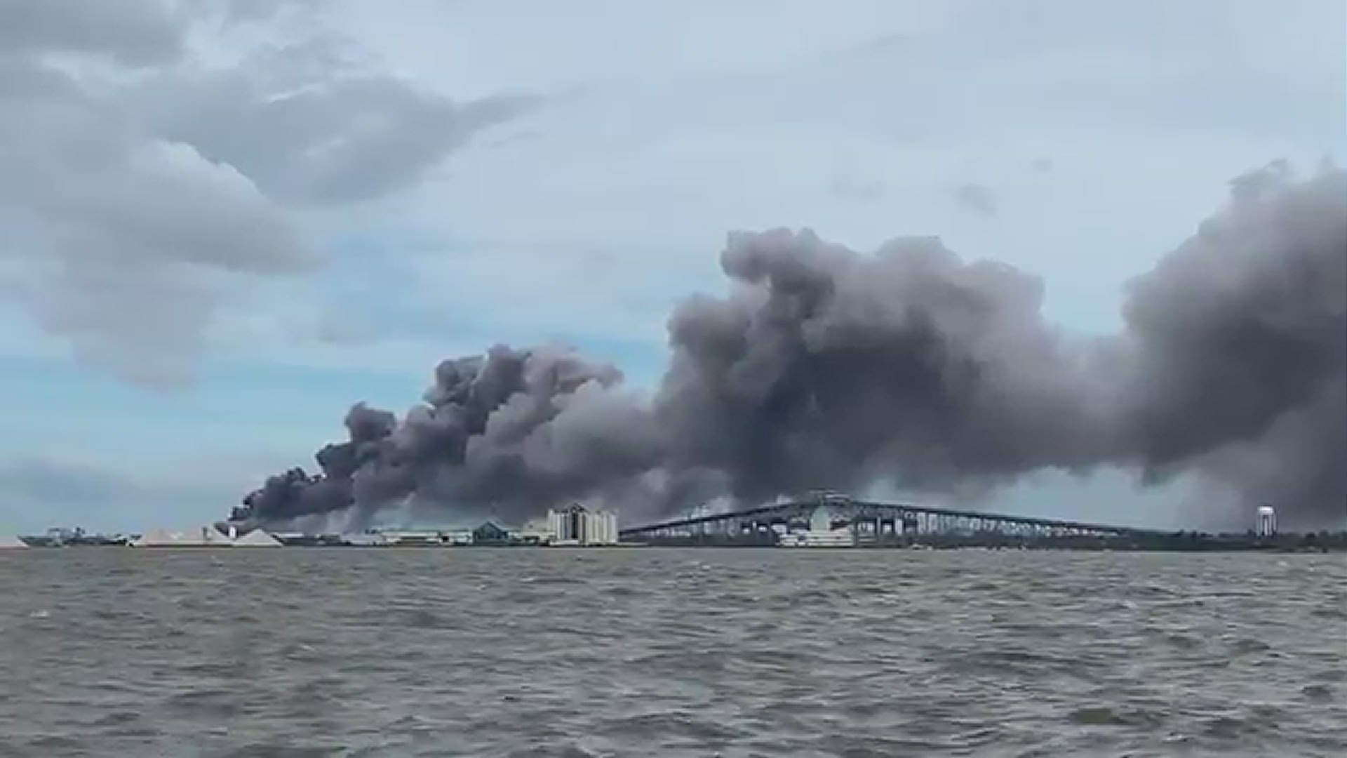 Video of a large chemical fire in Lake Charles in the aftermath of Hurricane Laura. Video courtesy: Greg Nordstrom.