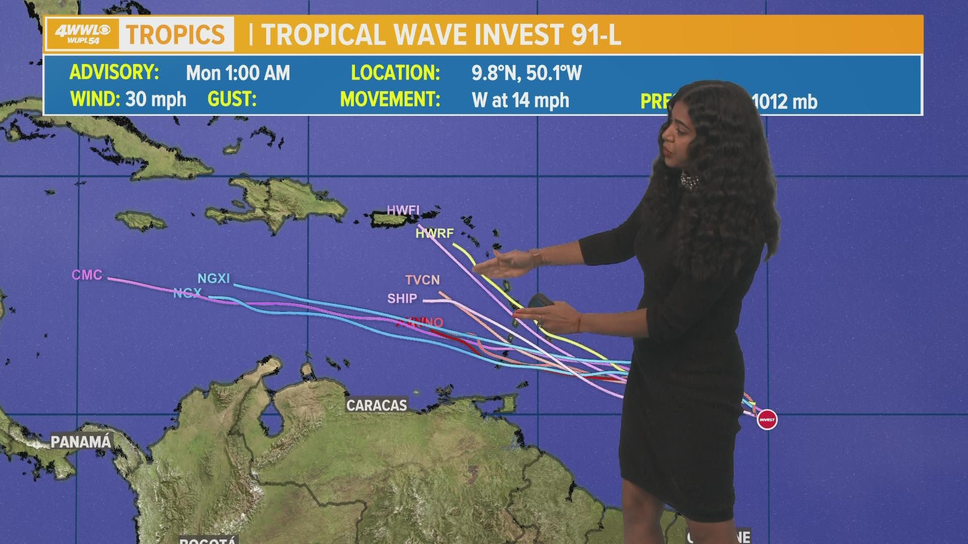 Watching two areas that may become tropical depressions this week.