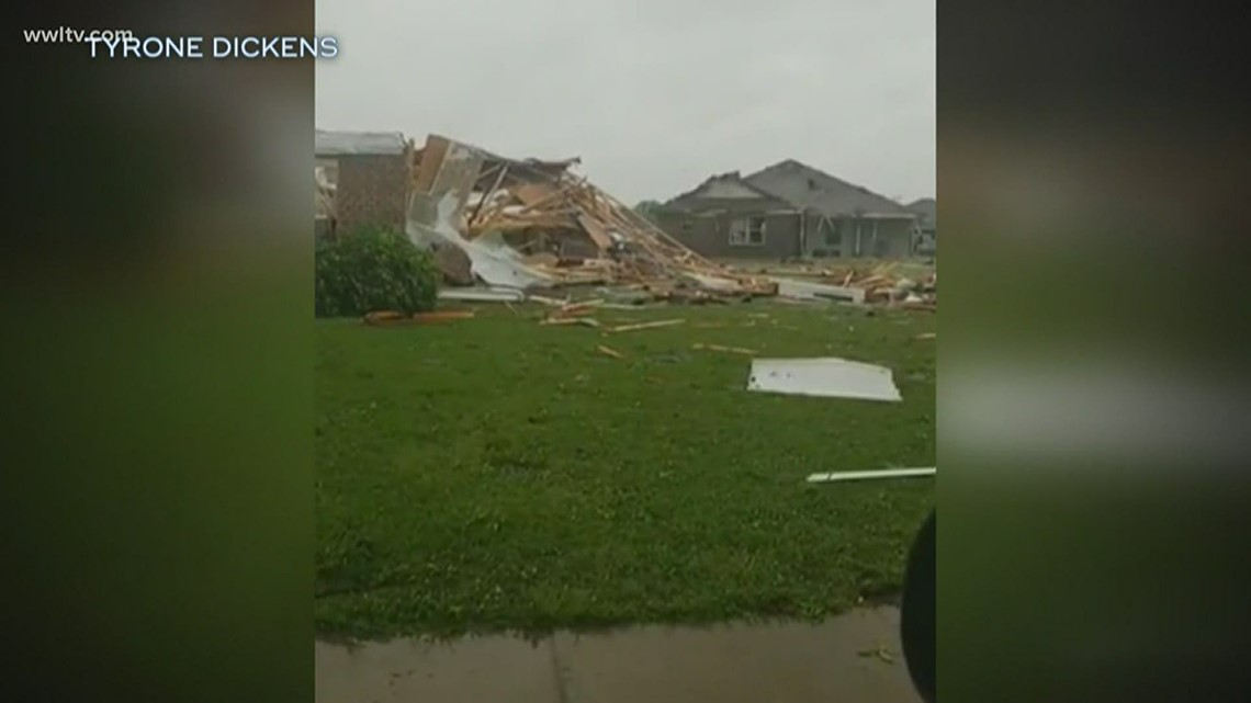 Possible tornado hits Monroe, damaging homes, airport