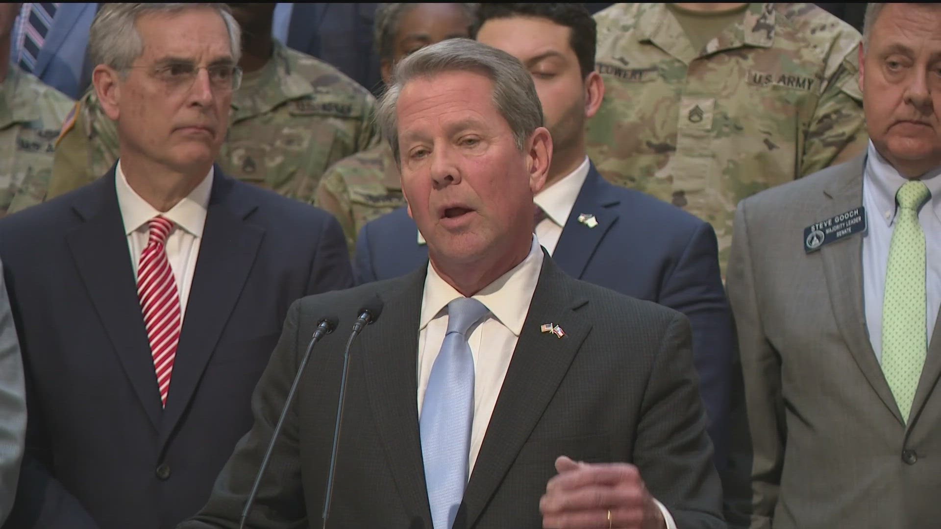 During a press conference, Kemp said the guard will assist with the construction of a command post at the border.