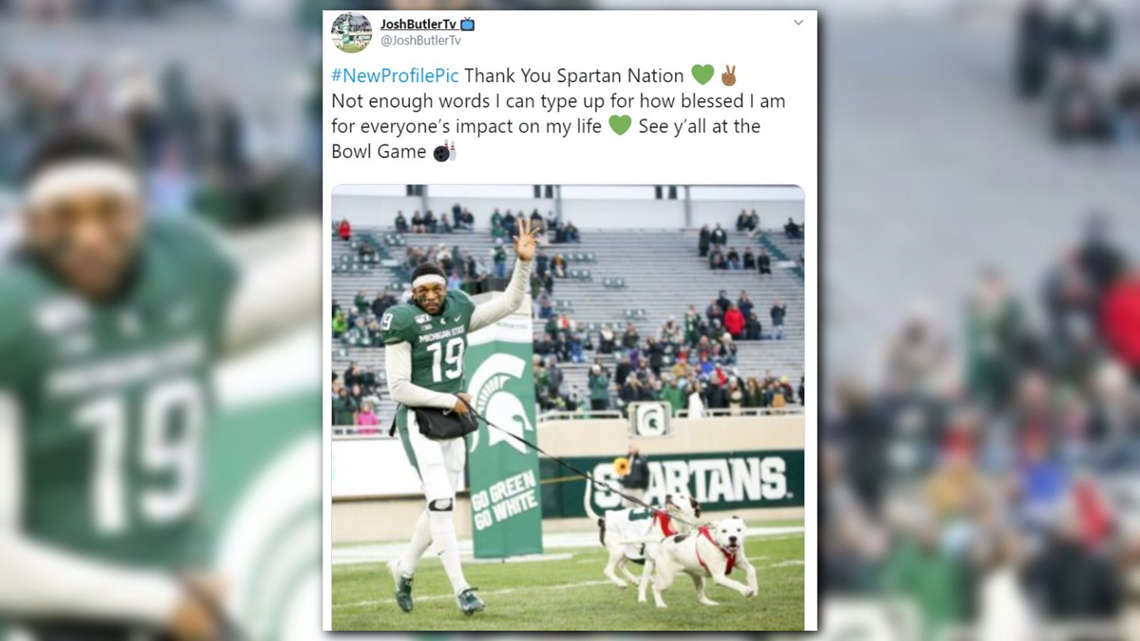 His Parents Died While He Was In College On Senior Day This Msu Player Walked With His 2 Dogs Kvue Com kvue com